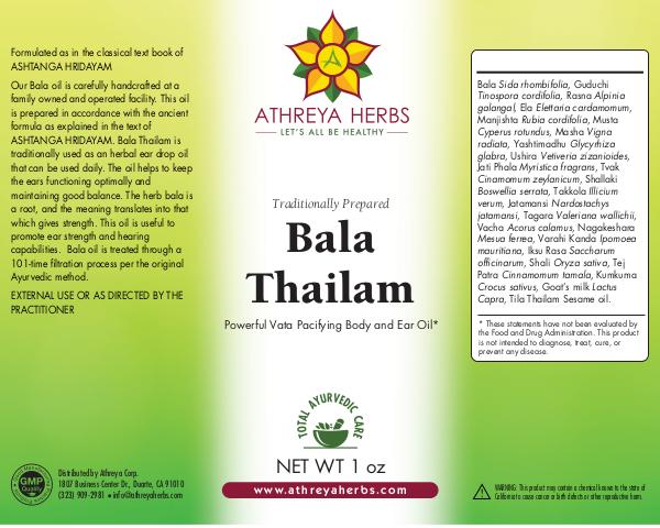Bala Thailam (Healthy Ear Drops)